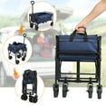 thumbnail image 4 of Zimtown Collapsible Wagon Folding Wagon Utility Wagon Cart with All-Terrain Wheels,Blue Frame, 4 of 10
