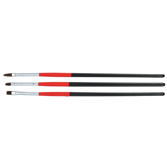 Unique Bargains Nail Art Brushes 3 Pcs Nail Design Tools Kit Nail Liner Brush Red Black Nail Liner Brush