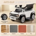thumbnail image 2 of Ford Bronco 3 in 1 Push Car with Canopy for Toddlers 1–3, Ride On Push Car Toy with Adjustable Parent Steering Handle, Removable Guardrail & Footrest, Music, Horn, Under Seat Storage, Silent Wheels, 2 of 10