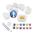 thumbnail image 1 of Rocas de pintura grandes, planas y lisas, piedras de pintura multicolores, piedras para arte y bricolaje, escogidas a mano, perfectas para fiestas infantiles, manualidades y decoración(Blanc, 1 of 5