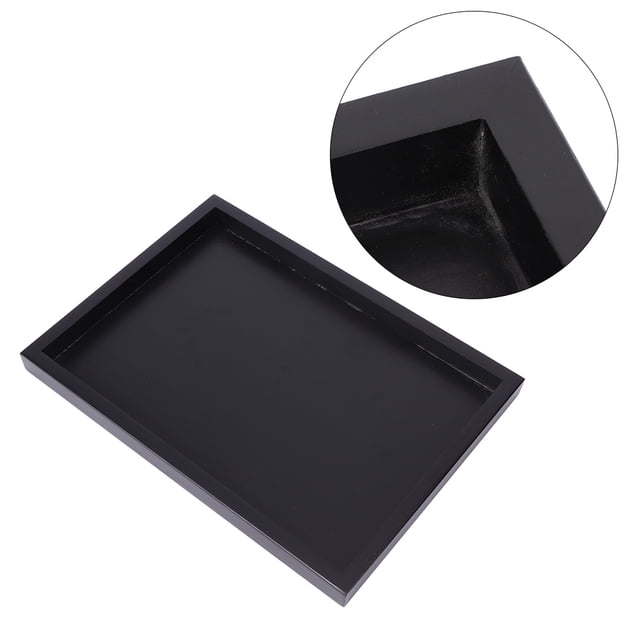 Snack Platter, Rectangular Black Tea Tray, Restaurant Serving Plate for Family