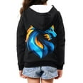 thumbnail image 6 of Chaqlin Blue Dragon Flame Boys Casual Zip Up Jacket Hooded Long Sleeve with Pockets Lightweight Sporty Top Kids Size 8-10, 6 of 6