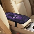 thumbnail image 3 of Xoenoiee Cat Bat Maple Leaves Print 5PCS Car Seat Cover Full Set, PU Leather Universal Auto Front Seat Cover Safety Belt Pads Center Console Pad, Car Interior Accessories for Most Vehicle, 3 of 7