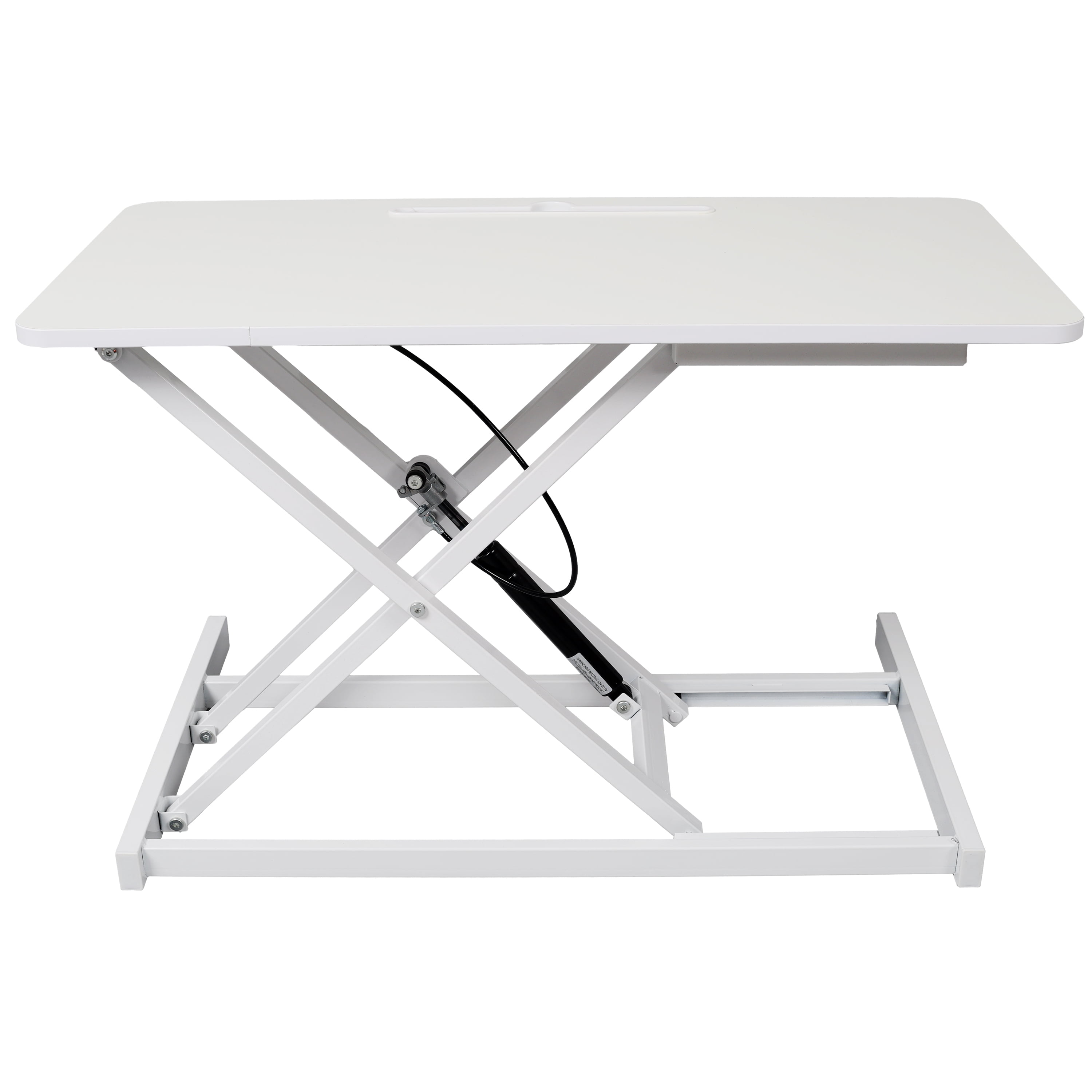Adjustable Height Standing Laptop Desk, Adjustable Sit to Stand Up Workstation with Keyboard Tray, White