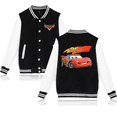 thumbnail image 3 of Chaqueta de béisbol Pixar Cars Lightning McQueen para hombre y mujer, estilo hip hop, estilo Harajuku, ropa de calle, abrigos universitarios para niños y niñas, 3 of 5