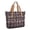 Pink and Black Checkered Pattern, variant on Green and White Checkered Pattern Large Tote Bag for Women, Polyester Roomy Work Tote with Pockets and Zipper, Foldable Gifts Ideas for Christmas Birthday