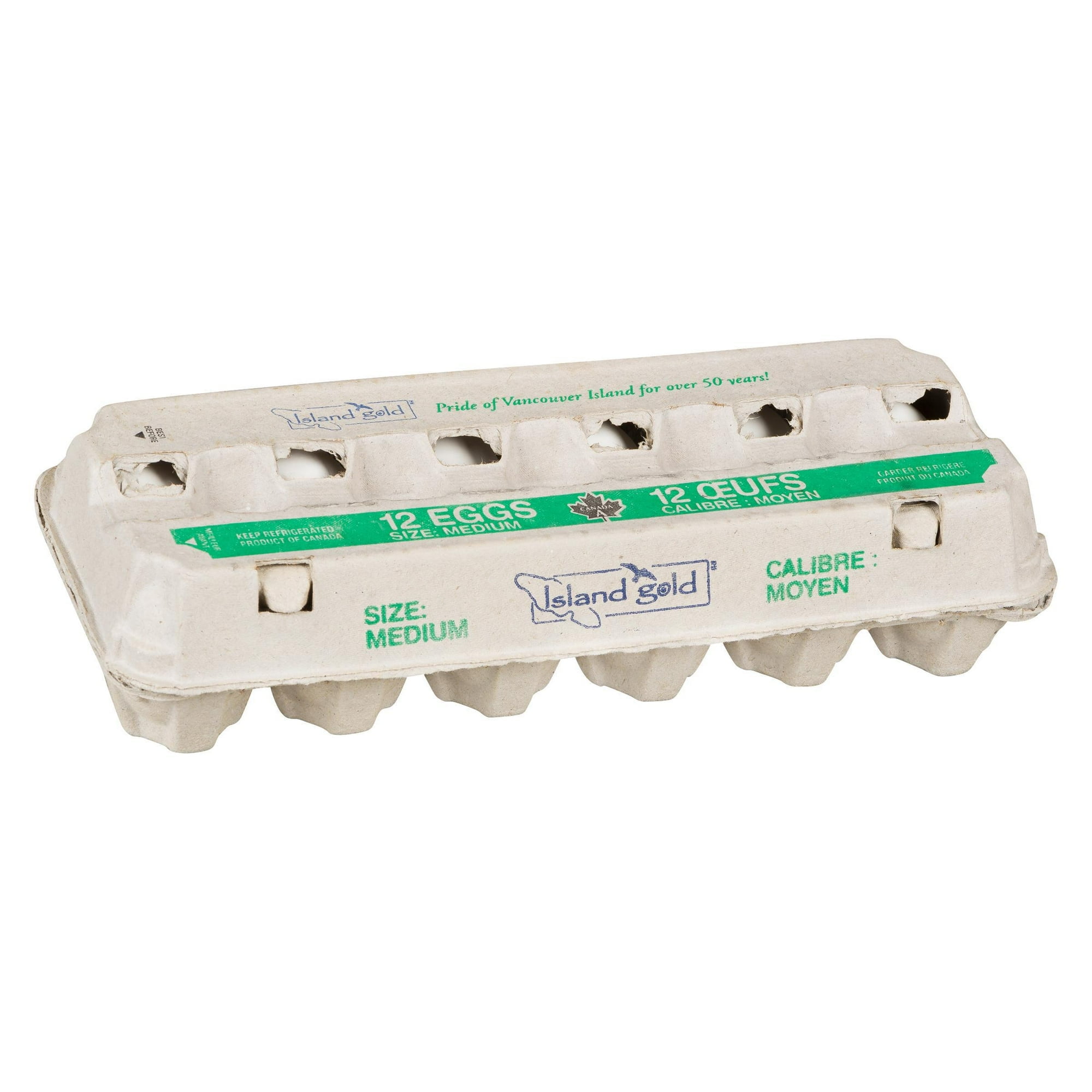 Island Gold Medium White Eggs