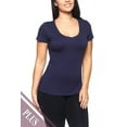 thumbnail image 4 of Short Sleeve Plain V-Neck T-shirts Cotton/Spandex Junior Size (S-3X), 4 of 5
