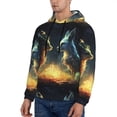 thumbnail image 3 of Salouo Firefly Forest Fox Pattern Men's Fall Hoodie Sweatshirt,Sport Hoodie with Pockets for Men Pullover Casual Hooded Sweatshirt-Small, 3 of 7