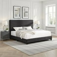 thumbnail image 2 of Bridgevine Home King Size Charcoal Grey Upholstered Platform Bed, 2 of 18