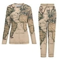 thumbnail image 5 of Old World Map 1714 Pajamas Country Map Cute Pajama Set Lady Two Piece Night Oversized Custom Sleepwear Birthday Gift, 5 of 7
