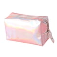 thumbnail image 1 of Bolso cosmético holográfico de cuero PU para mujer, bolso de viaje impermeable con cremallera portátil, organizador de bolsos de maquillaje, estuche para artículos de tocador Vogacara BB6802-04, 1 of 7
