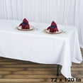 thumbnail image 3 of BalsaCircle 72" x 120" Premium Polyester Rectangular Tablecloth Table Linens White, 3 of 7