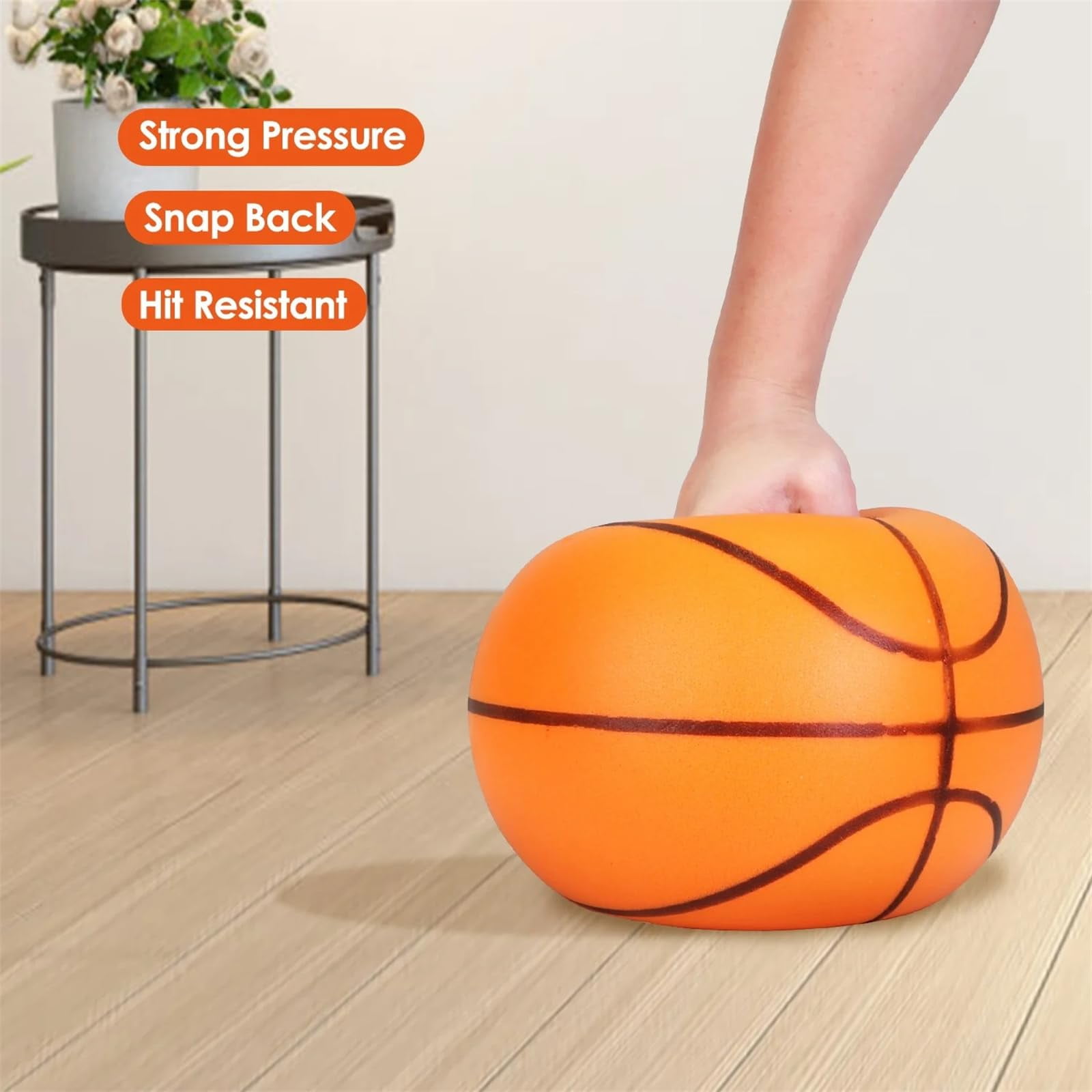 Wall-Mounted Silent Basketball Hoop Set - Adjustable Height, Quiet Dribbling for Kids & Adults, All-Weather Home Gym