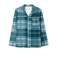 thumbnail image 3 of LIaqionyy Womens Pajamas Set 2 Piece Plaid Button Down Pjs Soft Long Sleeve Top and Pants Sleepwear Lounge Sets, 3 of 5