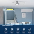 thumbnail image 2 of Harbor Breeze Mac II 52-in Brushed Nickel Color-changing Indoor Flush Mount Ceiling Fan with Light and Remote (3-Blade), 2 of 10