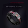 thumbnail image 5 of Anillo de acero de titanio con patrón de dragón, pieza de dragón, anillo de joyería luminosa con incrustaciones de diamantes, anillo de acero inoxidable, 5 of 5