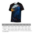 thumbnail image 6 of Men’s USA Flag Bald Eagle Graphic T-Shirt, All-Over Print Style, Stretch Polyester Spandex Tee, Short Sleeve Crewneck, S-4XL, 6 of 7