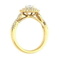 thumbnail image 2 of 1/2 Carat Cushion cut Halo Diamond Engagement Ring in 14K Yellow Gold - IGI Certified (Ring Size 7.25) (SI1-SI2 Clarity), 2 of 4
