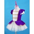 thumbnail image 5 of inhzoy Kids Girls Miss Santa Claus Tutu Dress Ballet Figure Skating Dance Leotard Chrismas Party Costume Purple 4, 5 of 8