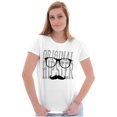 thumbnail image 4 of Retro Original Hipster Mustache Womens Slim Fit Graphic Tee Brisco Brands M, 4 of 5