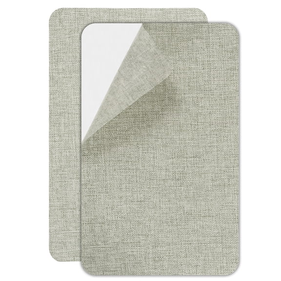 Uxcell Canvas Repair Patch, 2 Pcs 4.9 x 8 Inch Self-Adhesive Waterproof Linen Fabric Patch for Sofas Tote Bags Furniture Car Seats Canopy Tents Boat Covers, Khaki