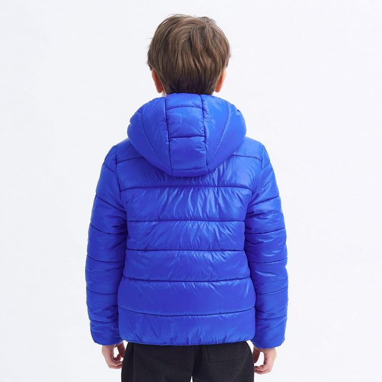 Blue puffer jacket clearance boys