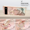 thumbnail image 5 of Mantto For Google Pixel 6A Case,Ring Holder Stand Marble Pattern 3 in 1 Rugged Shockproof Hybrid Hard PC Soft Rubber Bumper Drop Protective Girls Women Boy Men Phone Cases for Google Pixel 6A,Gold, 5 of 6