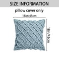 thumbnail image 7 of REGALWOVEN Pack of 2 Soft Decorative Throw Pillow Covers Solid 3D Weaving Pillowcases for Sofa Bedroom Couch Car Blue 18" x 18", 7 of 7