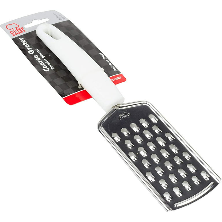 Chef Craft 9.5 Stainless Steel Coarse Flat Grater - Perfect for Cheese &  Potatoes 