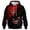 Red, variant on Rebaike Yin Yang Inspired Hoodie for Men Women, Black White Duality Monster Grin Graphic Pullover, Creepy Smile Gothic Streetwear Sweatshirt, Light and Dark Abstract Hooded Top 