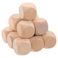 thumbnail image 2 of EeaseMX Juego de 20 dados de madera en blanco para manualidades, con seis lados, para hacer rompecabezas, manualidades y bricolaje (25 mm), 2 of 7
