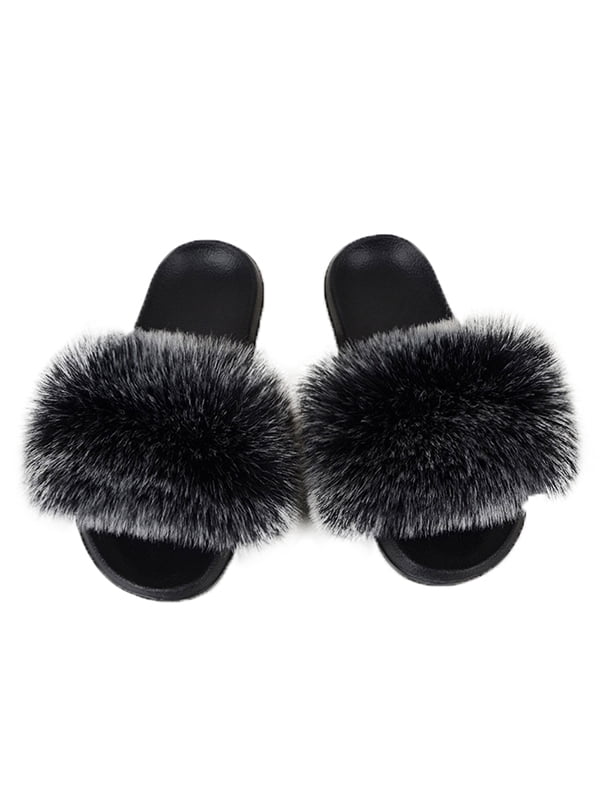 fur fluffy slippers