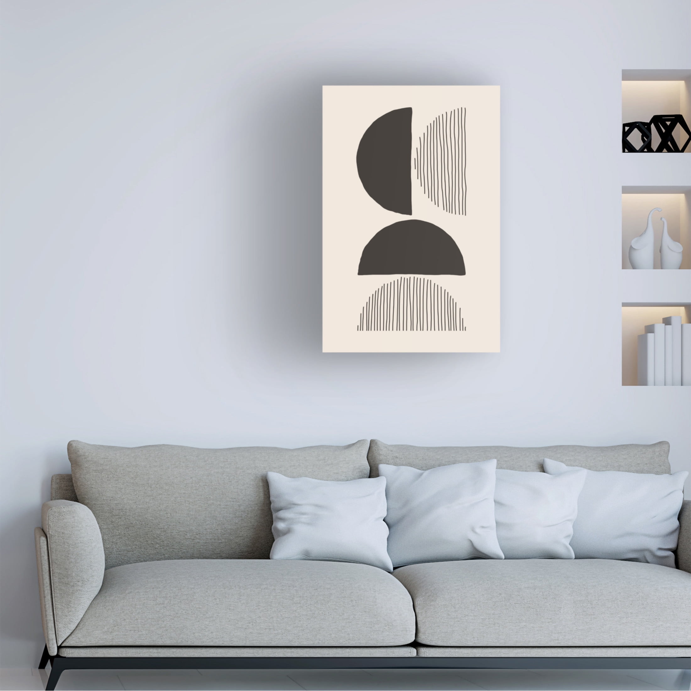 Trademark Fine Art jay stanley Circles and Lines 4 Canvas Wall Art