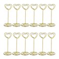 thumbnail image 1 of MasteelfCA BESTOMZ 12PCS Golden Heart Shape Photo Holder Stands Table Number Holders Paper Menu Clips for Weddings, 1 of 7