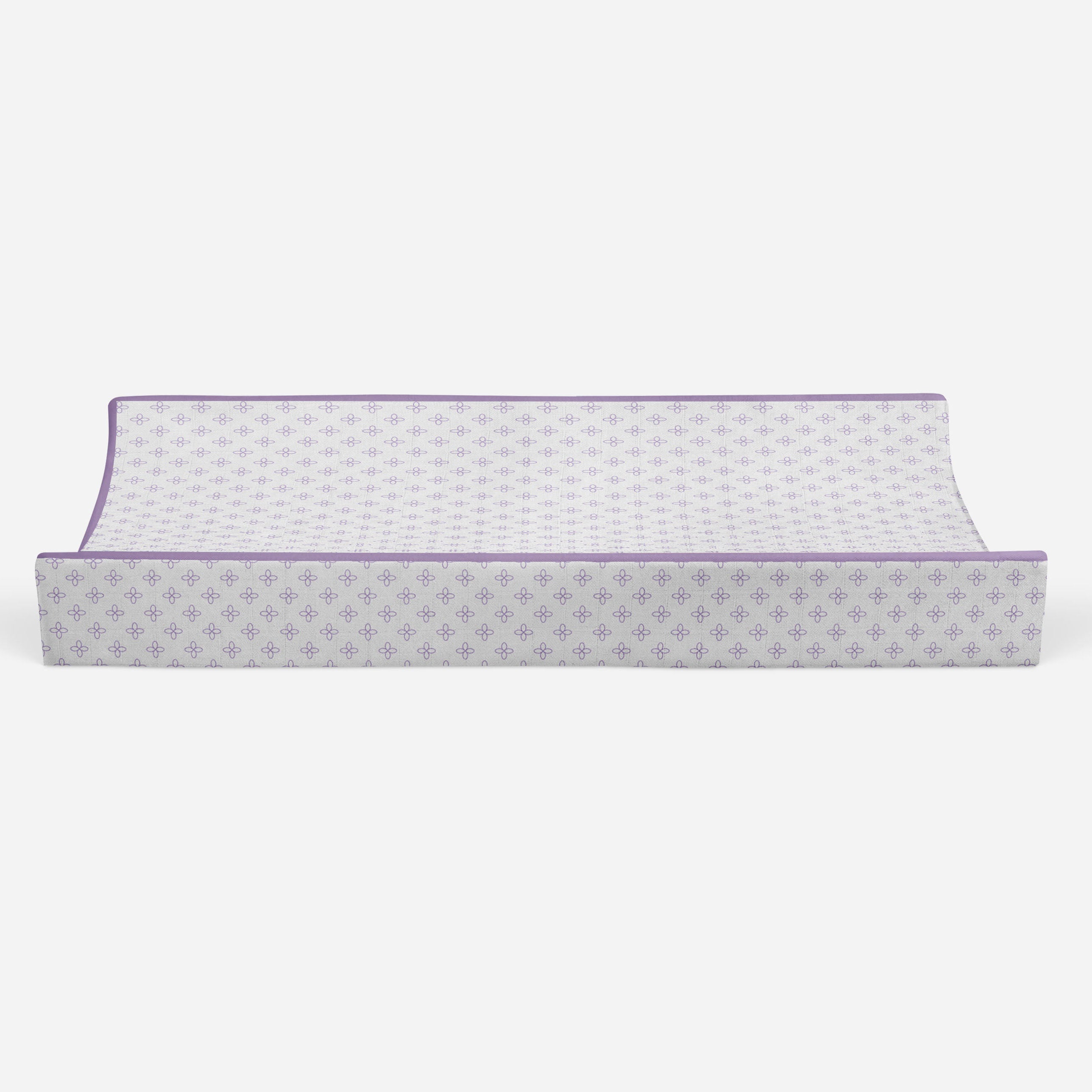 Bacati - Petals Lilac Quilted Muslin Changing Pad Cover
