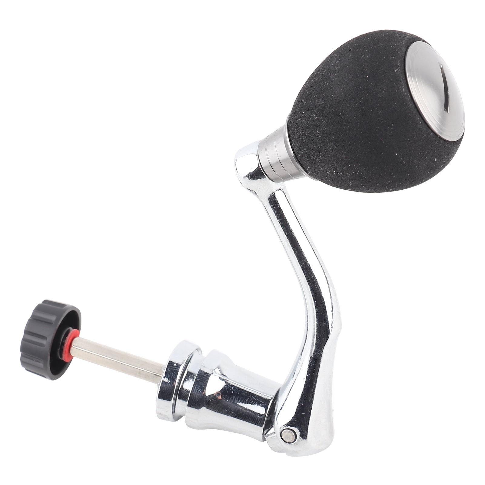 Aestri Spinning Reel Replacement Power Handle Metal Rocker Arm Grip Silver Medium for 2000 3000