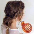 thumbnail image 3 of Unique Bargains 1 Pc Fashion Round Hollow Hair Clips Hairdo Clip Dark Brown, 3 of 5