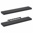thumbnail image 4 of Furinno TANNA Set of 2 9x47 2" Thick Wall Shelf Invisible Bracket Americano, 4 of 4