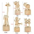 thumbnail image 2 of Giraffe Dog Figurine Gifts Book Shelf Mini Desktop Decor Wood DIY Craft Educational Toys Wooden Animal Ornaments SNAIL, 2 of 8