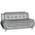 thumbnail image 3 of ViscoLogic Grandeur Luxury Pillow Top Tufted Premium Faux Leather Sofa, Couch For Home Office Living Room (Grey), 3 of 3
