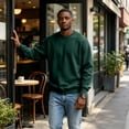 thumbnail image 6 of GrmtClth Men's Crewneck Sweatshirt Long Sleeve Fall Pullover Tops Loose Fit Athletic Comfy Basic Shirts Lightweigt All Season 3XL, 6 of 10
