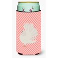 thumbnail image 1 of Abrazadera decorativa para latas Caroline's Treasures Treasures Silver Fantail Pigeon Pink Check Multicolor, 1 of 1