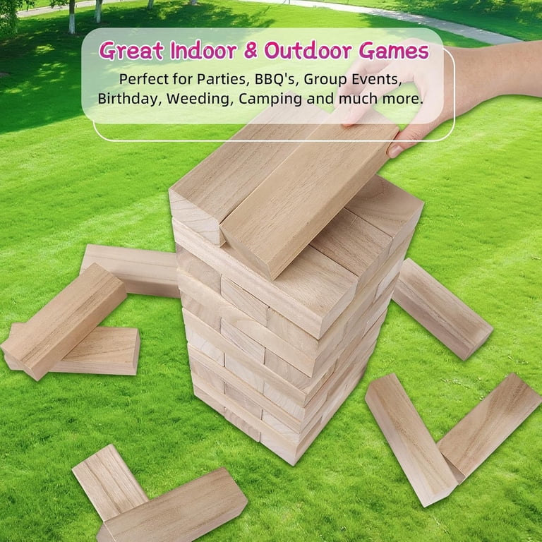 Giant Tumble Tower Game, Wooden Blocks, 54 Pieces photo 5