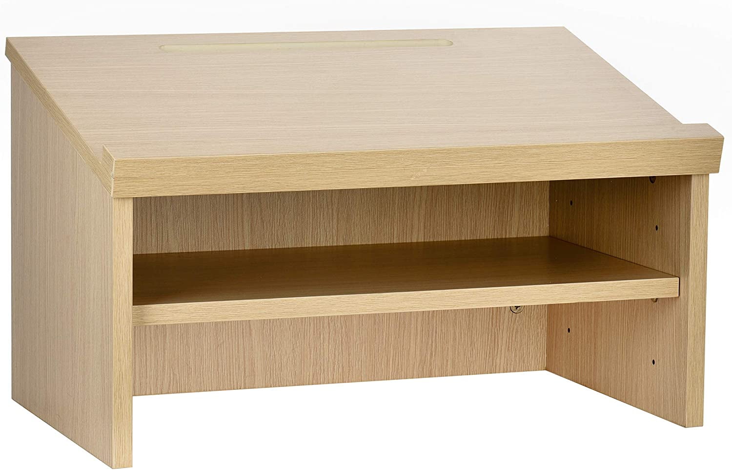 Adiroffice Medium Oak Table Top Portable Lectern Podium