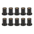 thumbnail image 1 of 10 Piezas M4 Recto Negro Goma Parabrisas Tornillos Tuerca para Motocicleta, 1 of 1