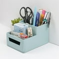 thumbnail image 4 of Office Desktop Organizer A4 Paper Drawer Storage Box Multi\-functional Stackable File Cabinet A4 Drawer Stationery Storage Box Green With Pen holder, 4 of 6
