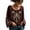 Multicolor, variant on Women Halloween Shirt Boho Bell Sleeve Crewneck Graphic Top Casual Blouses Long Sleeve Floral Printed Spooky Season Apparel
