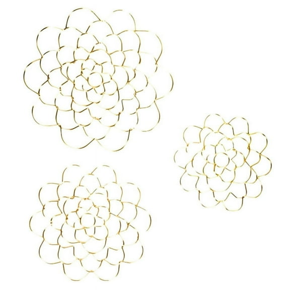 Qtmnekly Flower Arranger Holder Reusable Flower Frog Stainless Steel Flower Lid Arranger Metal Insert Floral Round Organizer Metal Gold