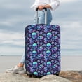 thumbnail image 7 of Fuzoiu Blue Flower Skull Print Suitcase Cover,Washable Luggage Covers for Suitcase,Elastic Luggage Protector Cover,Scratch Resistant Travel Suitcase Covers-Small, 7 of 7